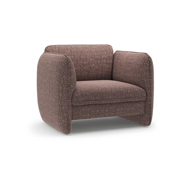 Poltrona marrone con rivestimento in ciniglia Georgia – Micadoni 