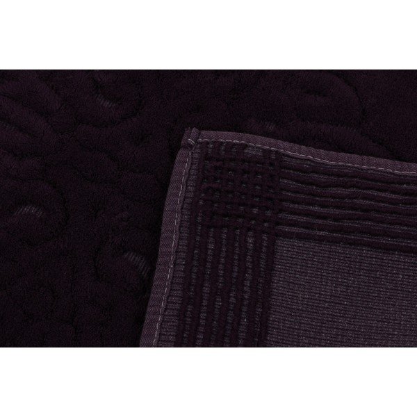 Tappeti da bagno viola scuro in set da 2 100x60 cm Piante - Foutastic-image-1