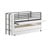 Letto da bambini a castello/estraibile bianco con scrivania con rete inclusa 90x200 cm Sam – Vipack