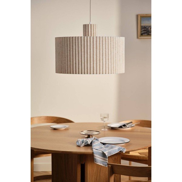 Lampadario beige in lino ø 60 cm Alina – Jotex-image-2