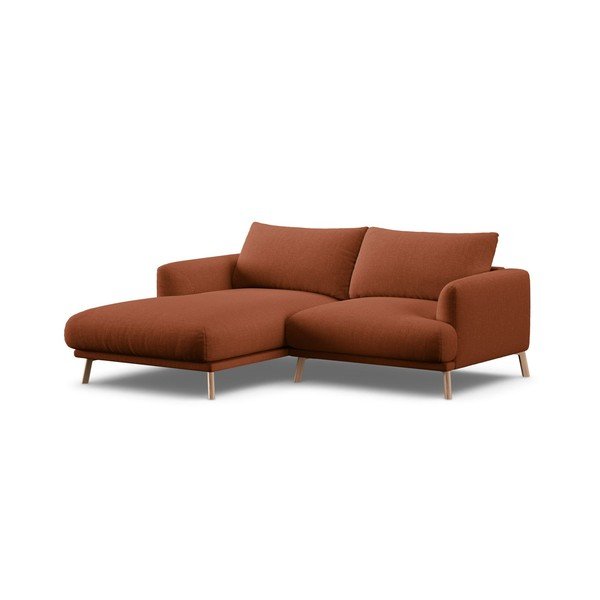 Divano angolare color terracotta (con penisola a sinistra/con chaise lounge) Naomi – Micadoni 