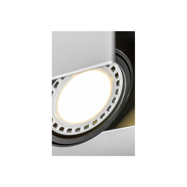 Lampada da soffitto bianco-nera con paralume in metallo 14x15,5 cm Verso - GTV-image-1