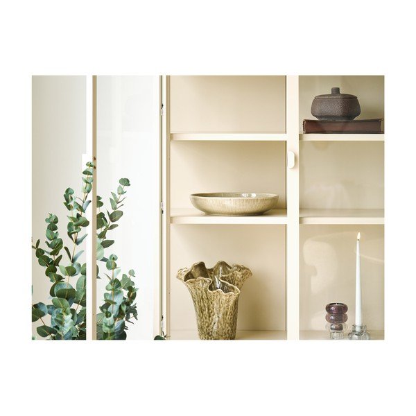 Vetrina color crema in acciaio 80x180x35 cm Brisbane – House Nordic-image-2