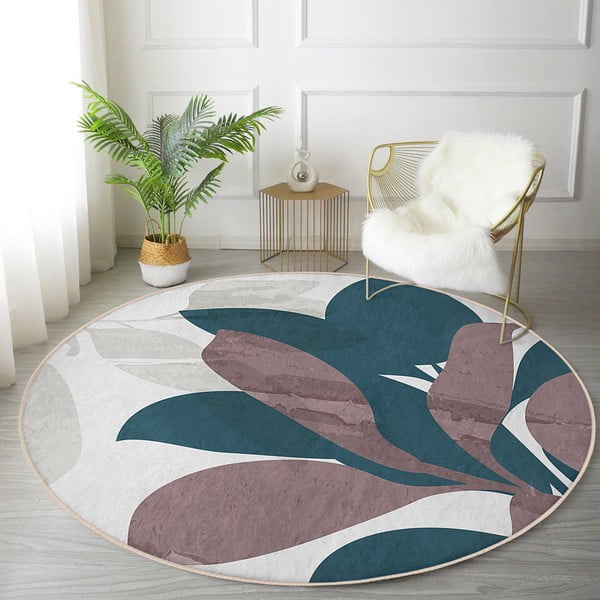 Tappeto rotondo lavabile adatto ai robot aspirapolvere ø 80 cm Comfort - Mila Home-image-2