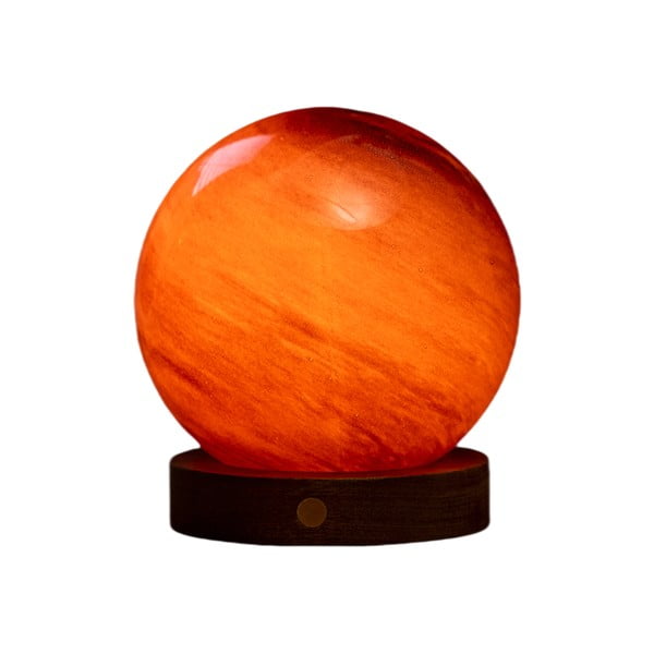 Decorazione luminosa marrone scuro con ricarica USB ø 12 cm Sand Storm – Gingko