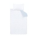 Set copripiumino e federa da bambini bianco e blu in cotone per letto singolo 135x200 cm Mini Star & Stripes – Bianca