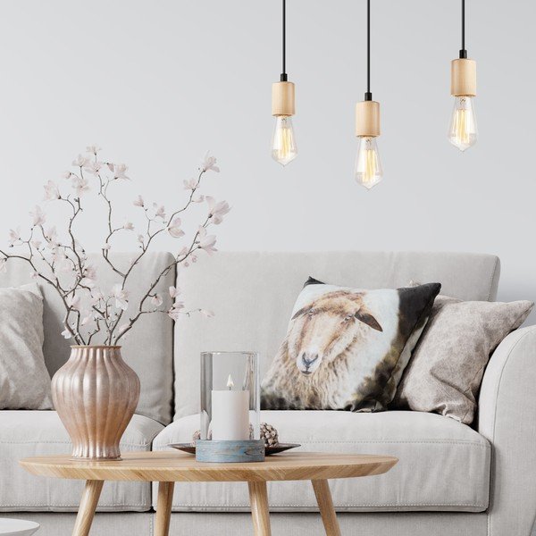Lampadario di colore naturale Leon – LAMKUR-image-1