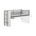 Letto da bambini rialzato bianco con rete inclusa 90x200 cm Sam – Vipack