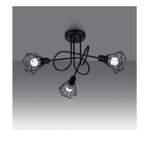 Lampada da soffitto nera ø 10 cm Varpu - Sollux-image-2