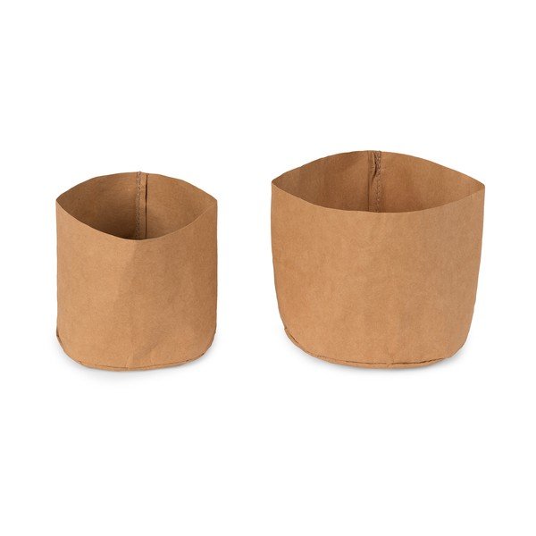 Set di 2 cestini portaoggetti giallo scuro in polpa di cellulosa grezza Ecologik Ecologic - Compactor