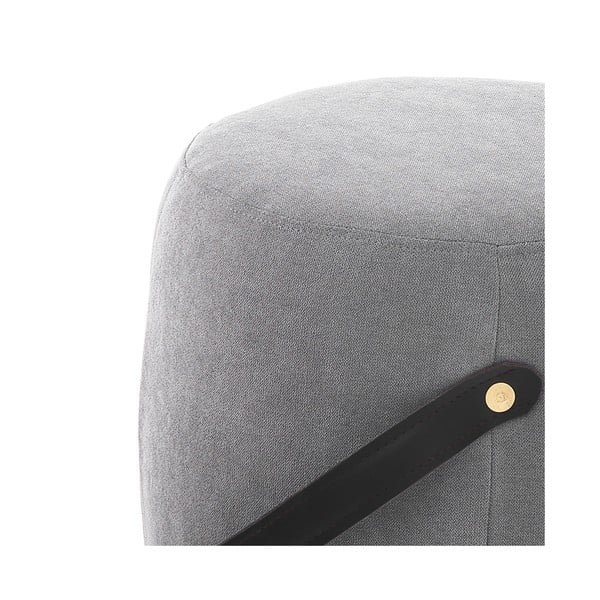 Pouf imbottito grigio , ø 40 cm Drum - Tomasucci-image-1