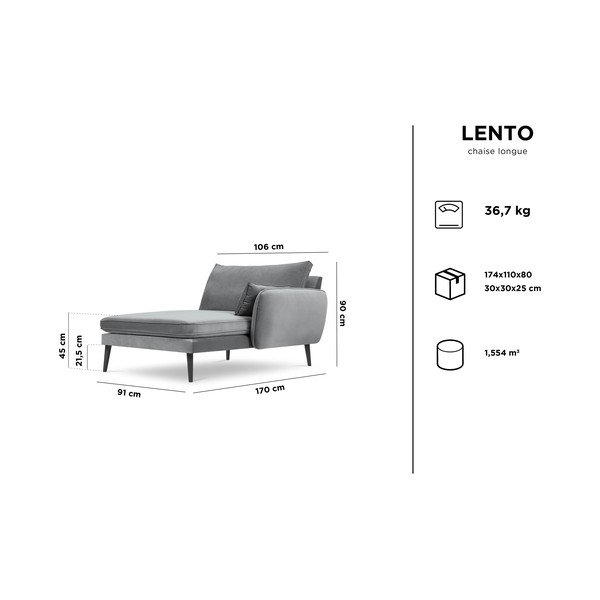 Poltrona lounge in velluto giallo con gambe nere , angolo destro Lento - Kooko Home-image-4