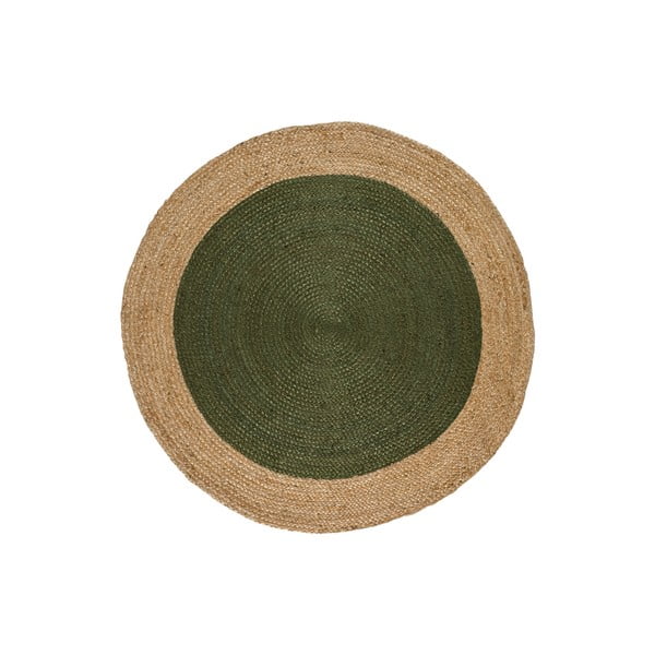 Tappeto rotondo colore verde-naturale ø 90 cm Mahon - Universal