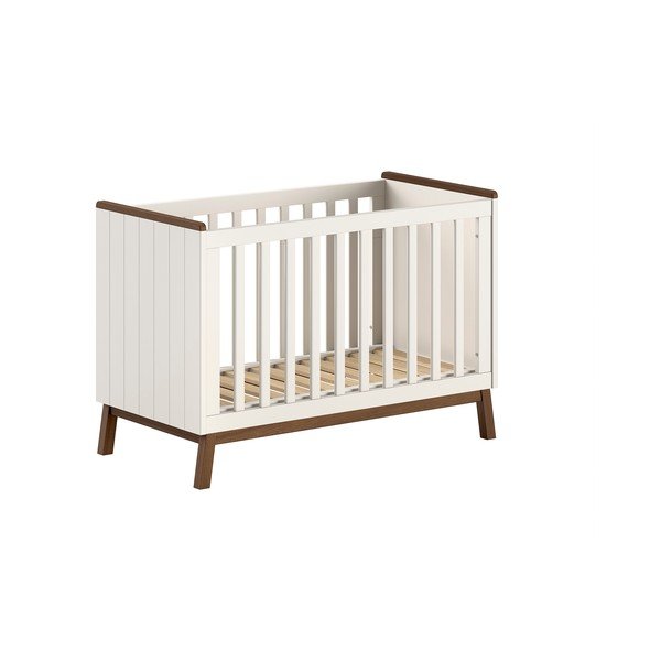 Lettino beige in pino massiccio con altezza regolabile 60x120 cm Sezane – Vipack