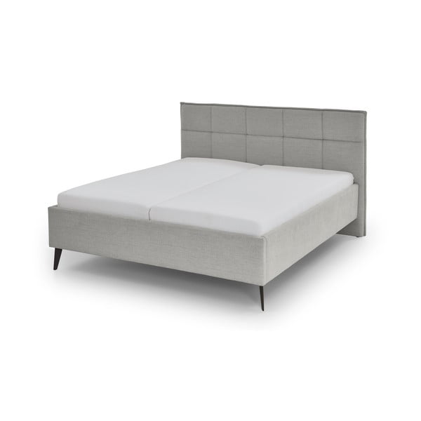 Letto matrimoniale imbottito grigio chiaro rete non inclusa 180x200 cm Paulo – Meise Möbel