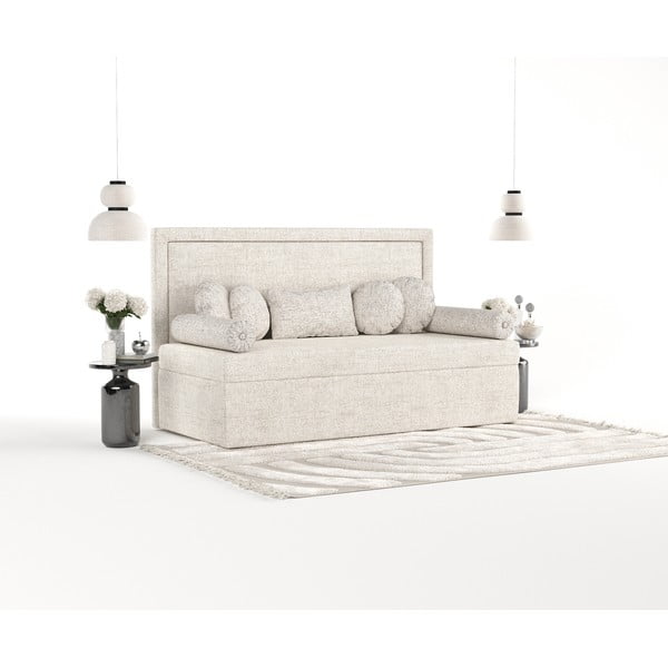 Letto singolo imbottito crema 100x200 cm Scala - Maison de Rêve-image-2