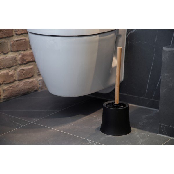 Spazzola per WC in bambù nero Bambù Basic - Wenko-image-1