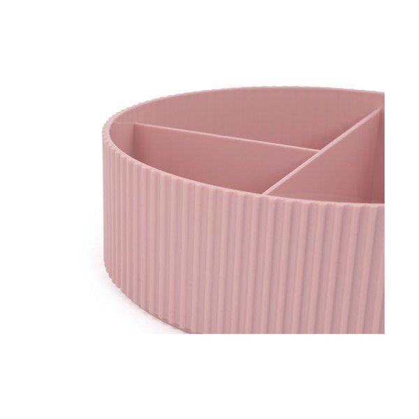 Organizer da bagno in plastica rosa per cosmetici - Mioli Decor-image-4