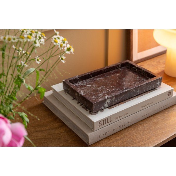 Vassoio decorativo in marmo 15x25 cm Lazio – PT LIVING-image-1