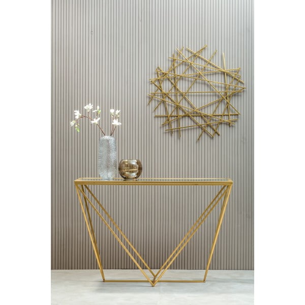 Consolle con piano in vetro oro 40x120 cm Farran - Premier Housewares-image-1