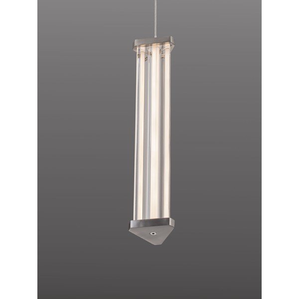 Lampadario LED nero opaco/color argento opaco in metallo con paralume in vetro acrilico con intensità regolabile ø 6 cm Pheme – Nova Luce-image-2