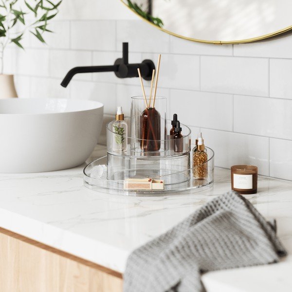 Organizzatore da bagno in plastica per cosmetici Cascada - Umbra-image-1