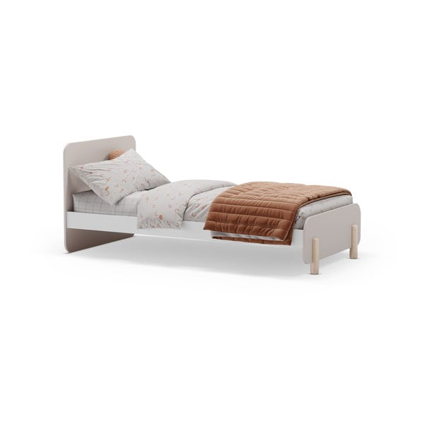 Letto per bambini in legno di pino crema 90x190 cm Nora - Marckeric-image-3