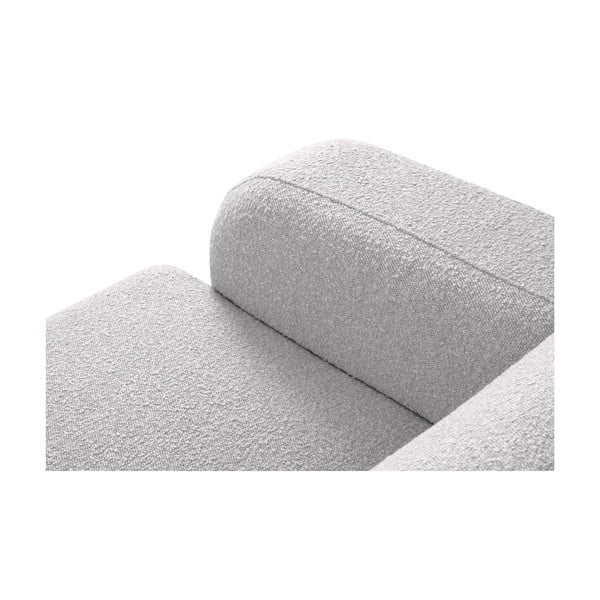 Divano angolare grigio chiaro in tessuto bouclé (angolo destro) Molino - Micadoni Home-image-4