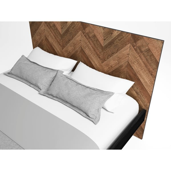 Letto matrimoniale nero/naturale 160x200 cm Gio - Marckeric-image-1