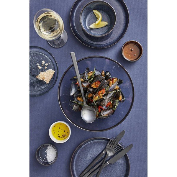 Ciotolina per zuppe e minestre/per insalata nera/blu in gres 400 ml Gastro Black/Dark Blue – Bitz-image-1