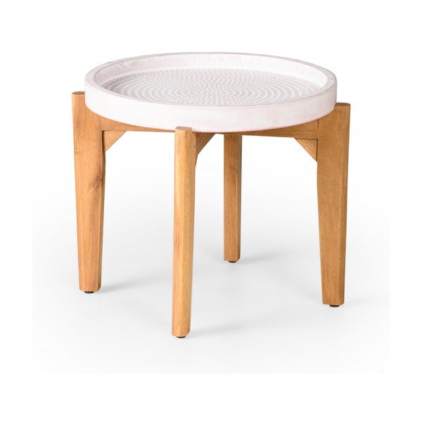 Tavolo da giardino con piano in cemento rosa Bari, ø 55 cm - Bonami Selection