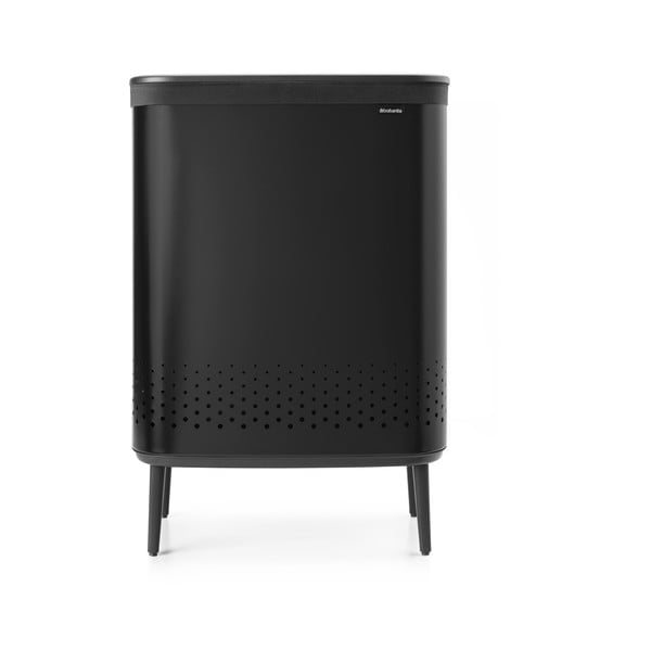 Cesto portabiancheria in metallo nero opaco 90 l Bo Hi - Brabantia-image-4