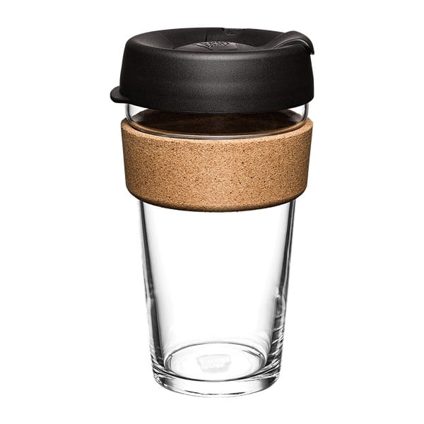 Tazza da viaggio nera/marrone 454 ml Brew Cork Black L – KeepCup