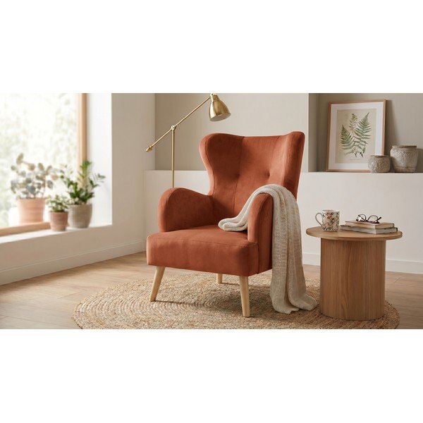 Poltrona in colore mattone Noemye - Bonami Essentials-image-1
