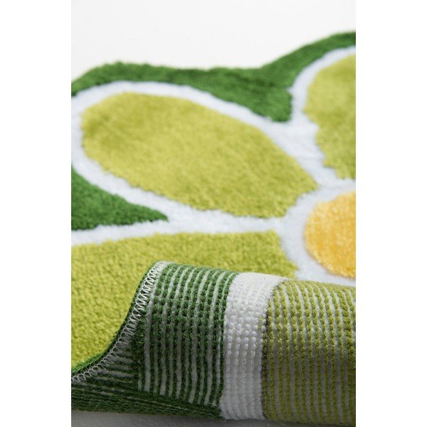 Tappetino per il bagno verde ø 90 cm Flower – Foutastic-image-1