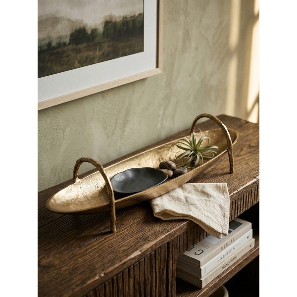 Vassoio decorativo in metallo 12x47,5 cm Sagar – Bizzotto-image-1