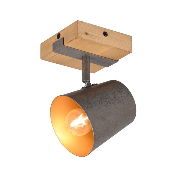 Faretto in colore grigio scuro-naturale Bell - Trio-image-4