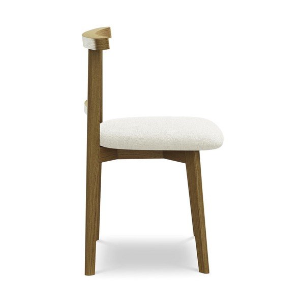 Sedia da pranzo color crema in legno massiccio Ohelo – Makamii-image-2