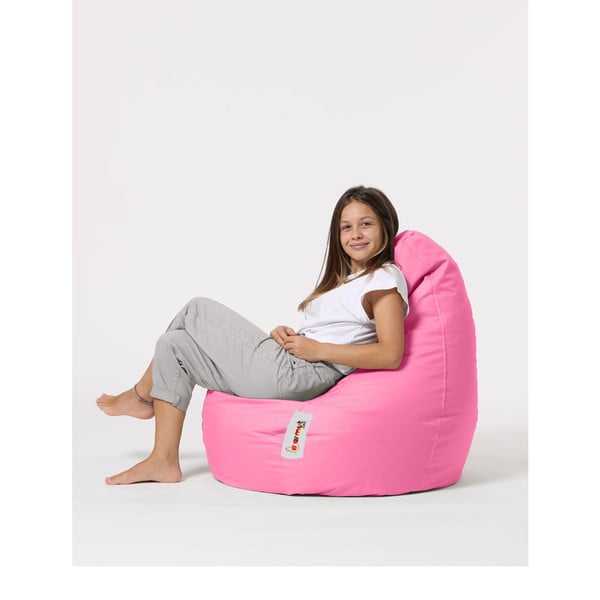 Puof a sacco rosa Drop – Floriane Garden-image-3