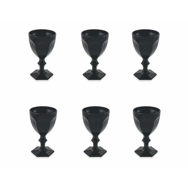 Set di 6 bicchieri neri Villa d'Este Wonderland, 170 ml - VDE Tivoli 1996