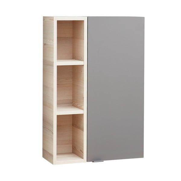 Mobile per bagno grigio e color naturale con effetto pino da appendere 70x45 cm Quickset 394 – Pelipal