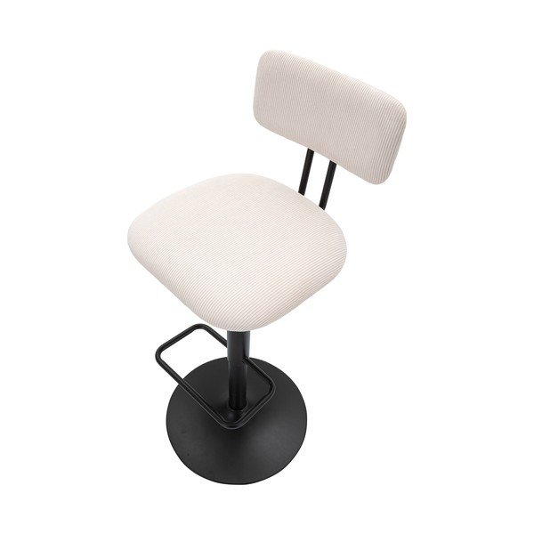 Sgabello da bar bianco-nero con altezza regolabile (altezza seduta 61 cm) Tina - Mauro Ferretti-image-4