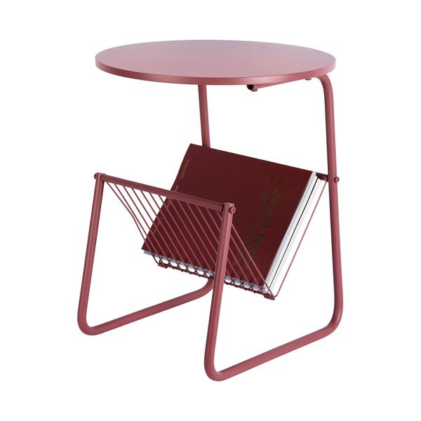 Tavolino rotondo in metallo ø 40 cm Riqueza Revista – Leitmotiv-image-2