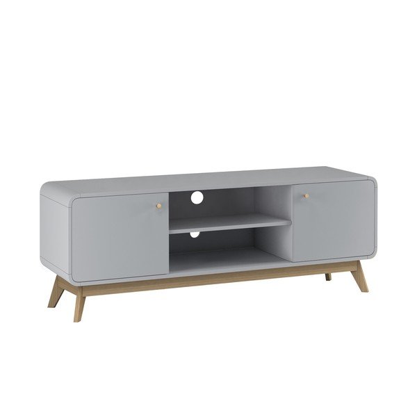 Mobile TV grigio 140x53 cm Caitlin - Støraa-image-2