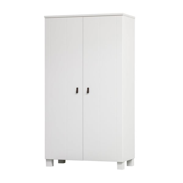 Armadio in pino bianco 111x202 cm Ties - WOOOD-image-1