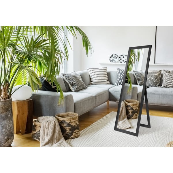 Specchio da terra con cornice nera, 46 x 146 cm Sicilia - Styler-image-3