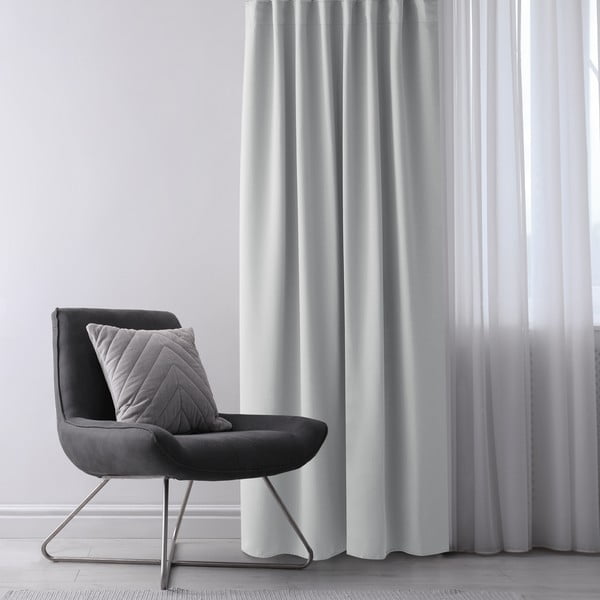 Tenda parzialmente oscurante grigio chiaro 140x175 cm Kierra – Restilo-image-1