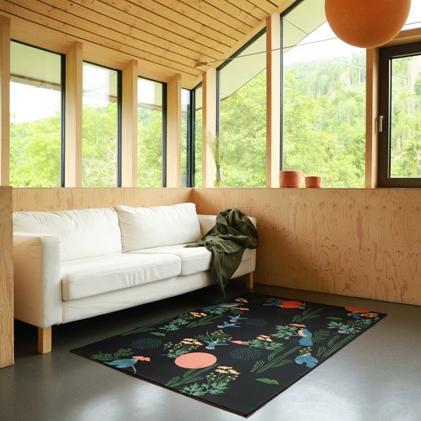 Tappeto nero 123x180 cm Bloom - Nattiot-image-2