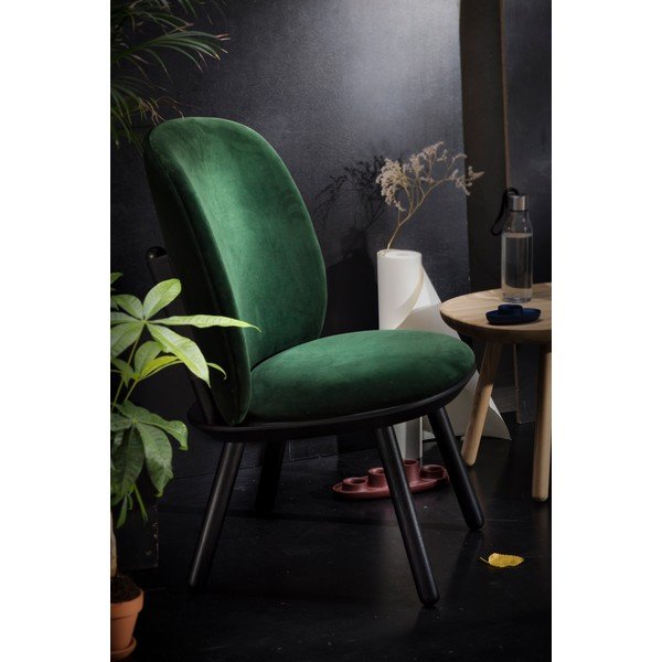 Poltrona in velluto verde e nero Naïve - EMKO-image-1