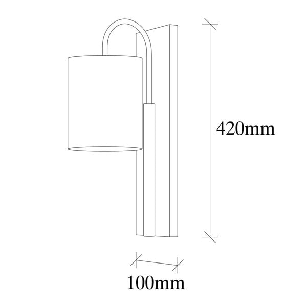 Lampada da parete nera/beige Baston – Opviq lights-image-1